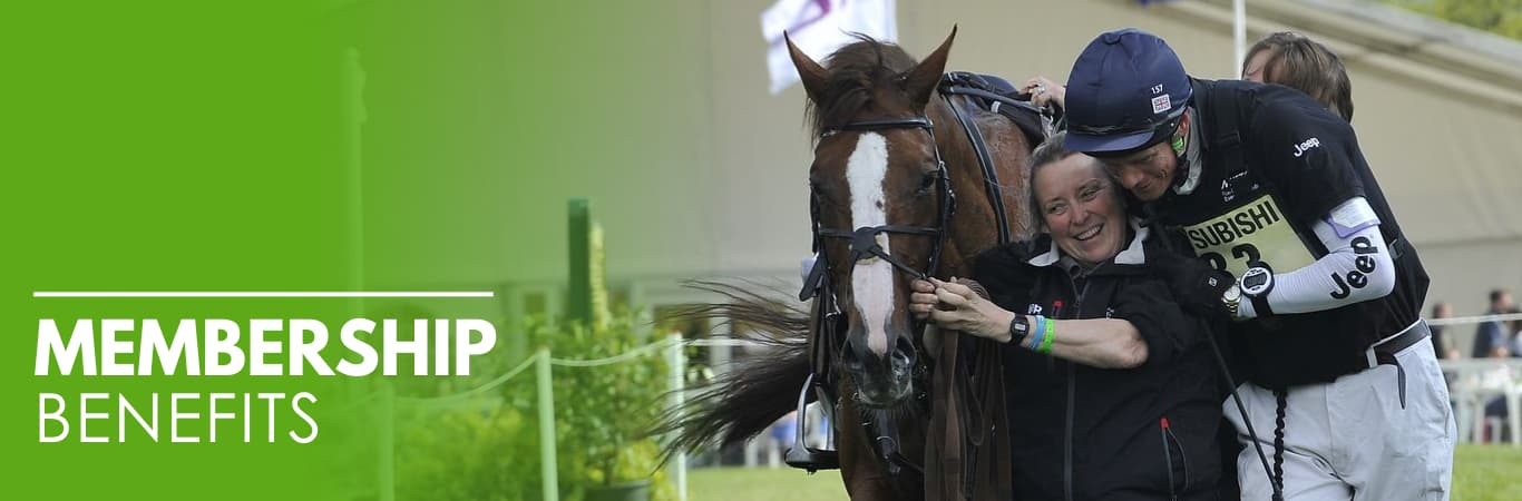 Membership benefits - rider hugging groom